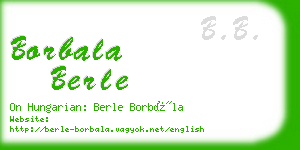 borbala berle business card